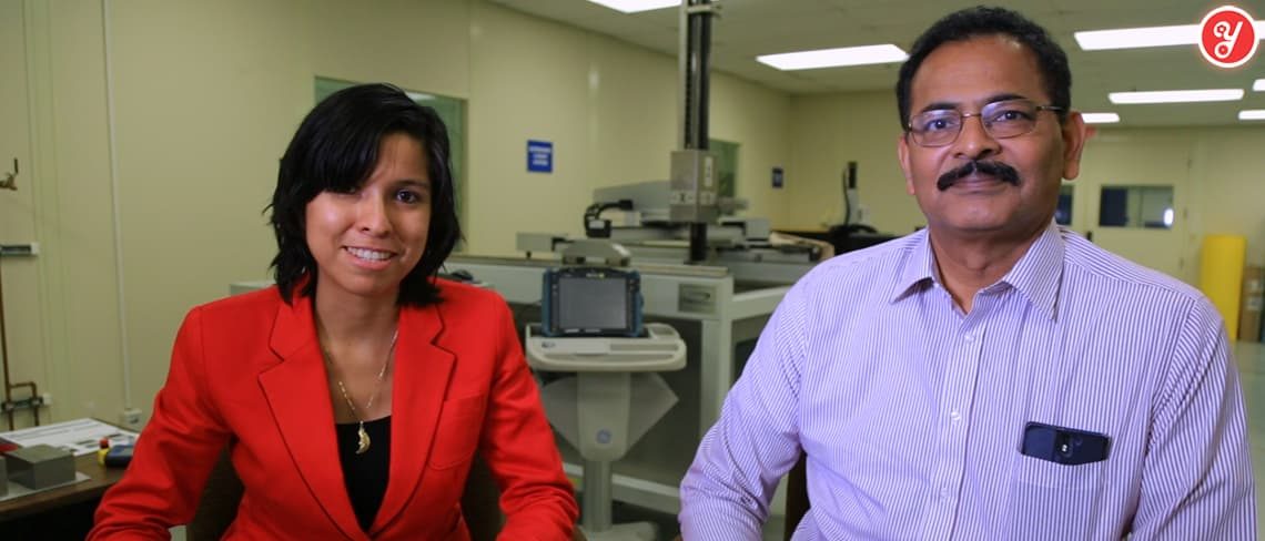Aida Yoguely interviewing NDE Engineer at NASA Johnson Space Center (JSC)