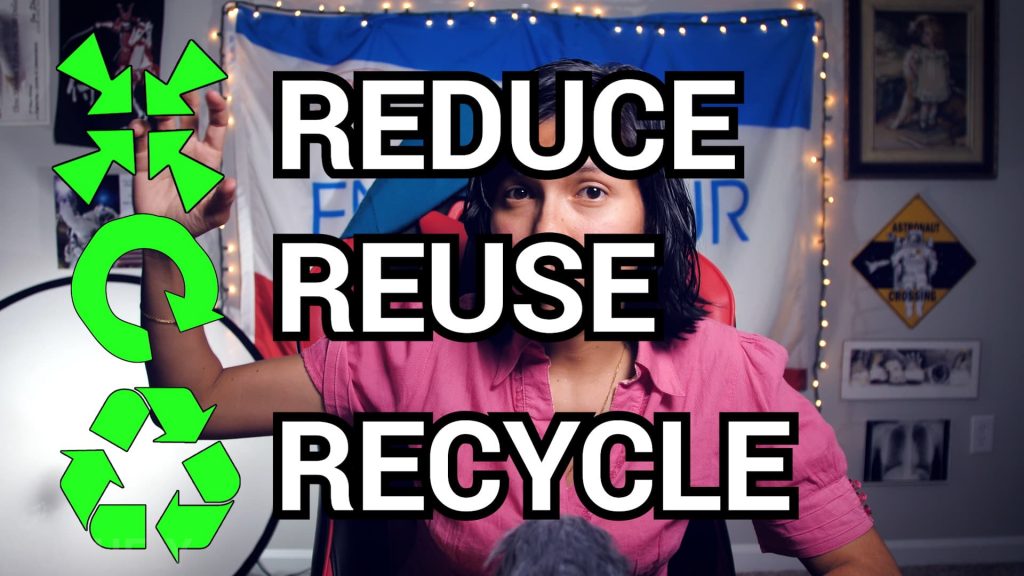 Yoguely teaches the simplified waste hierarchy. Reduce, reduce, and lastly recycle.