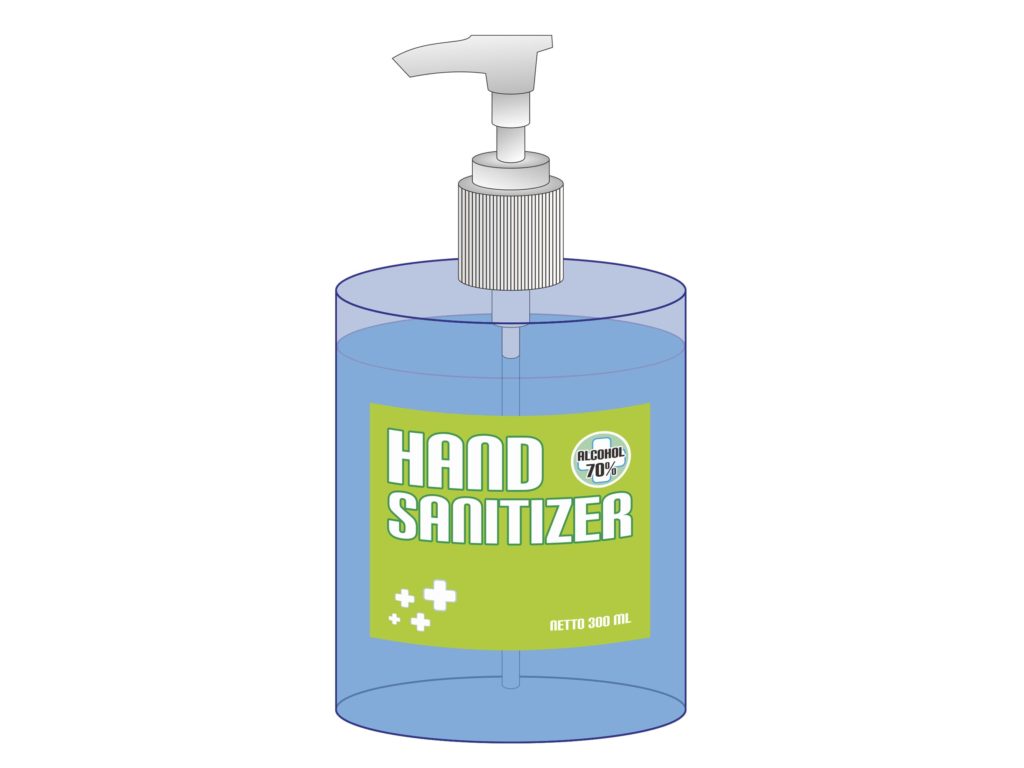 Sanitizers are commonly made with purified water, glycerine, carborner thickening agent, and fragrance. Some hand sanitizers also have added vitamin E, and aloe Vera.